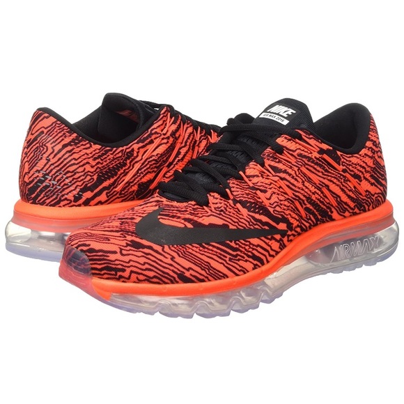 $189 Mens NiKE Air Max 2016 ORANGE/ BLACK Shoes